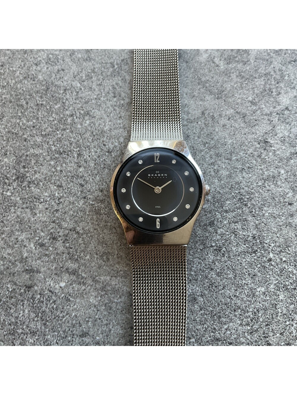 Skagen Of Denmark Womens Watch 233SSSBD Japan Quartz Movement Diamond Indices BX